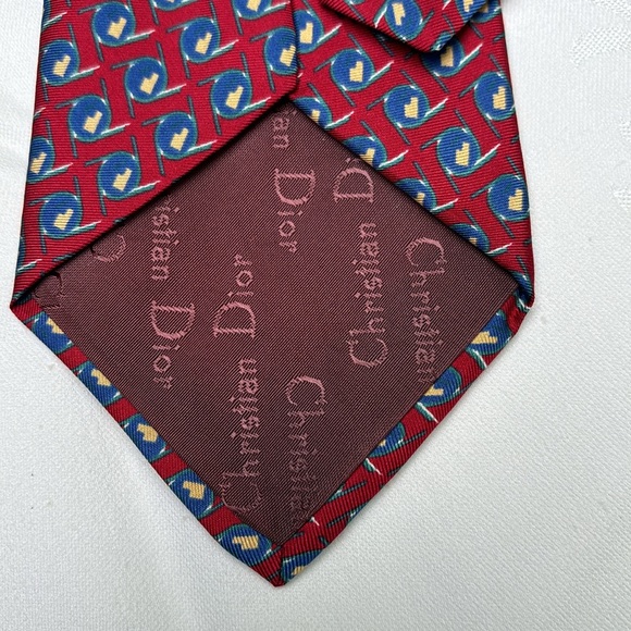 Vintage Christian Dior Monsieur Tie Silk USA New Old Stock W/Tags - Picture 6 of 9